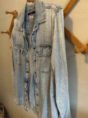 Ksubi Faded Light Blue Denim Shirt Jacket